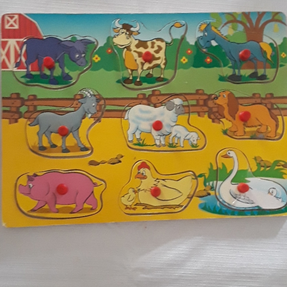 Wooden Toy Farm Animal Puzzle